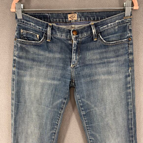 Vintage Y2K 00s Gold Sign Passion Low Rise Bootcut Flare Jean 28 Blue USA Made - Picture 4 of 16